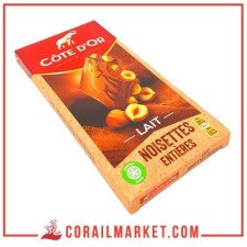 chocolat au lait noisettes entières cote d'or 180 g