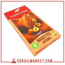 chocolat au lait noisettes entières cote d'or 180 g