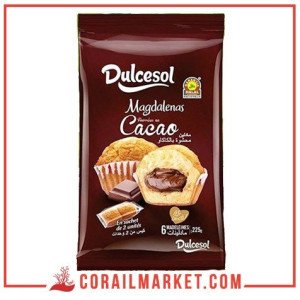 madeleine  fourré crème de chocolat dulcesol 225 g