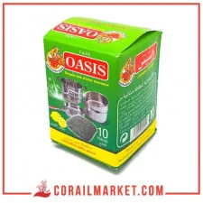Tampon lain d'acier savoneux Oasis 10 pièces