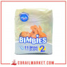 Couches bébé  Bimbies confort N 02 (3-6 kg) 11 couches