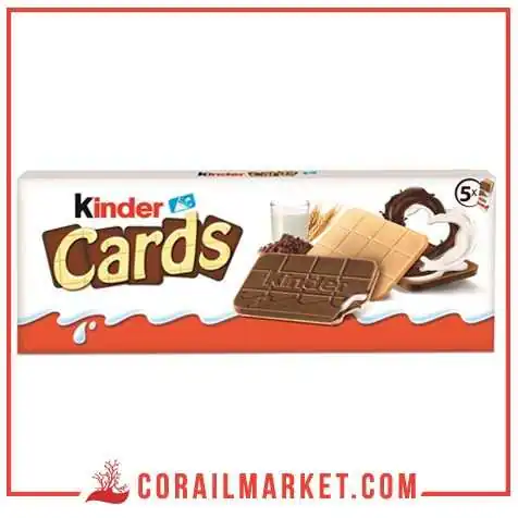 Barres chocolatées cards KINDER 128 g Barres chocolatées cards KINDER 128 g