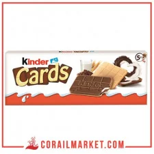 Barres chocolatées cards KINDER 128 g
