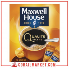 boite de café soluble maxwell house 25 sachets