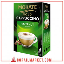 boite de Cappuccino mokate gold saveur noisette 8 sachets