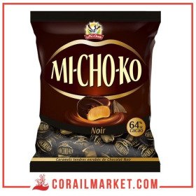 bonbon caramel enrobé de chocola noir michoko la pie qui chante 280 g
