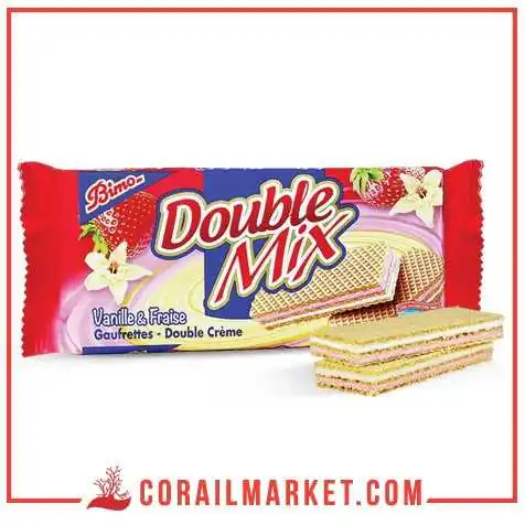 غوفريط بالفراولة و الفانيلا دوبل ميکس بيمو 200 غ غوفريط بالفراولة و الفانيلا دوبل ميکس بيمو 200 غ