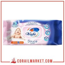 Lingettes nettoyantes parfumées  Wafa douce 80 lingettes