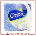 papier hygiénique  Cotex confort  4 rouleaux
