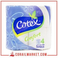 papier hygiénique  Cotex confort  4 rouleaux