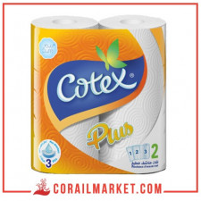 essuie tout Cotex plus 2 rouleaux