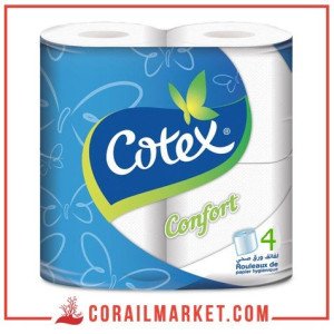 papier hygiénique  Cotex confort  4 rouleaux