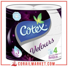 papier hygiénique Cotex velours 4 rouleaux