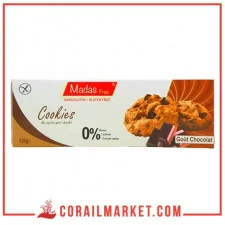 Cookies aux pépites chocolat goût chocolat sans gluten madas free 120 g