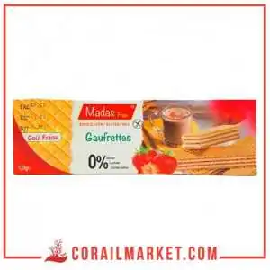Gaufrettes goût fraise sans gluten madas free 120 g