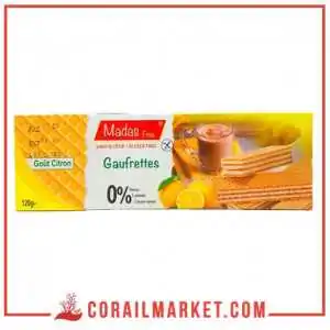 Gaufrettes goût citron sans gluten madas free 120 g