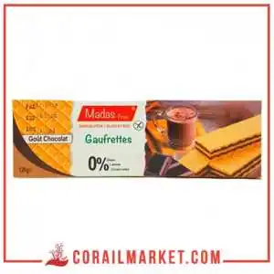 Gaufrettes goût chocolat sans gluten madas free 120 g