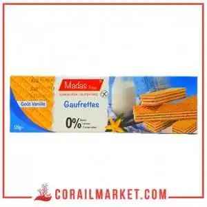 Gaufrettes goût vanille sans gluten madas free 120 g