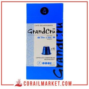 Café en capsule décaféiné 7 Grand cru 10 capsules
