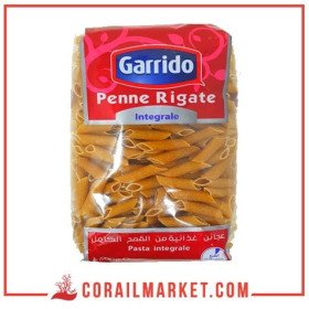 Pate penne rigate  blé complet Garrido 500g