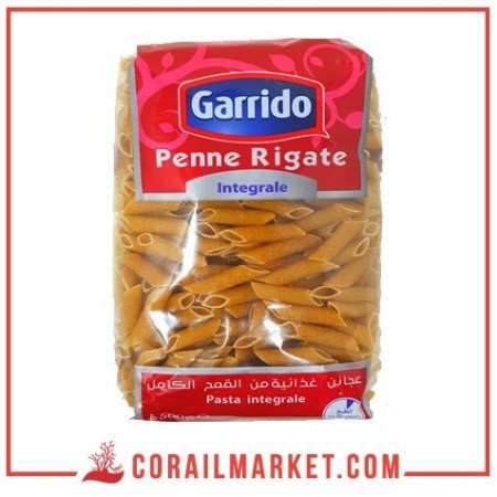 Pate penne rigate  blé complet Garrido 500g