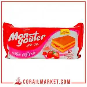 Cake génoise fourré crème fraise mon gouter palmary 176 g