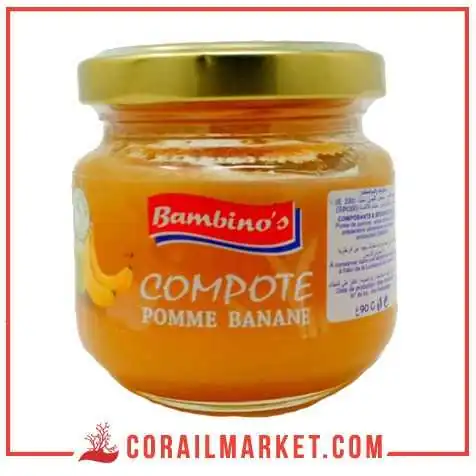 Compote pomme -banane- bambinos 90 g Compote pomme -banane- bambinos 90 g