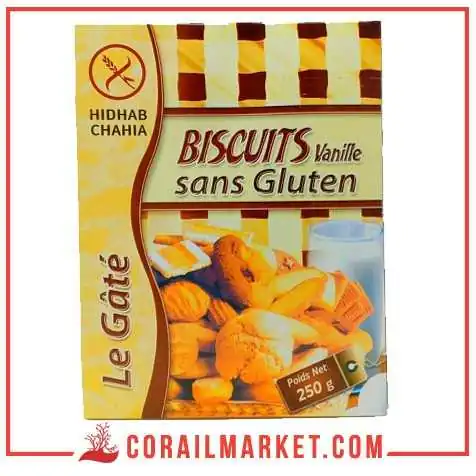 Biscuits gout vanille Sans gluten Le Gâté 250 g Biscuits gout vanille Sans gluten Le Gâté 250 g