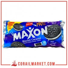 Biscuit cacaoté fourré crème vanille maxon palmary 380 g