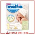 Molfix Couches Bébé N 01 (2-5) 12 Couches