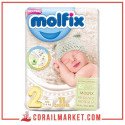 Molfix Couches Bébé N 02 (3-6 Kg) 11 Couches