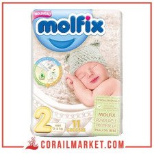 Couches bébé  Molfix N 02 (3-6 kg) 11 couches