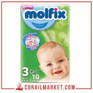 حفاظات الأطفال مولفيكس رقم 3 (9-4 كغ) 10 حفاظات
