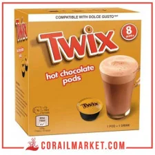 Chocolat en capsule twix 8 capsules