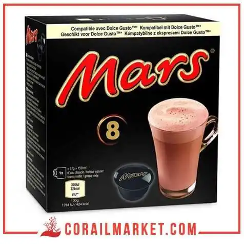 Chocolat en capsule mars 8 capsules Chocolat en capsule mars 8 capsules