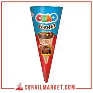 Biscuit avec chocolat au lait et bonbons au chocolat colorés CORNET OZMO 25 G