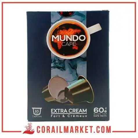 Café en capsule extra cream mundo 10 capsules Café en capsule extra cream mundo 10 capsules