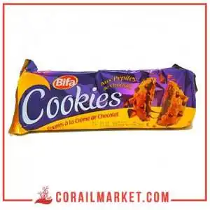 cookies fourrés à la crème de chocolat et aux pépites de chocolat bifa 155 g