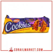 cookies fourrés à la crème de chocolat et aux pépites de chocolat bifa 155 g
