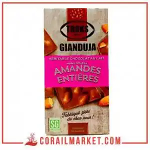 chocolat aux amandes entiers troks 100 G