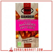 chocolat aux amandes entiers troks 100 G