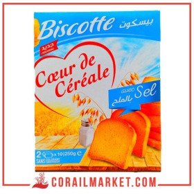 biscotte avec sel cœur de céréale  250 G