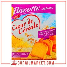 biscotte sans cholestérol sans sucre sans sel cœur de céréale 250 G