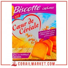 biscotte sans cholestérol sans sucre sans sel cœur de céréale 250 G
