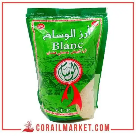 riz basmati blanc el wissam 500 G riz basmati blanc el wissam 500 G