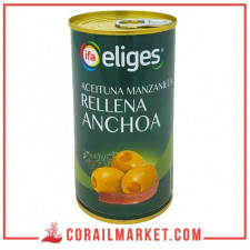 Olives vertes farcies aux anchois ifa eliges 350 g