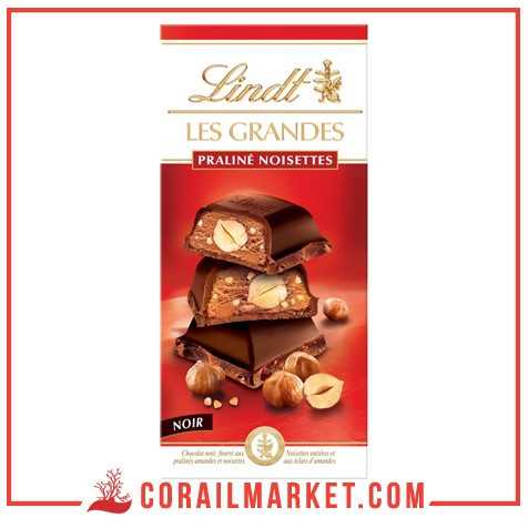 Lindt Chocolat Noir Praliné Noisettes, 225g – Corail Market