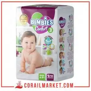 حفاظات الأطفال بيمبيز كونفور رقم 3(9-4كغ) 10 حفاظة