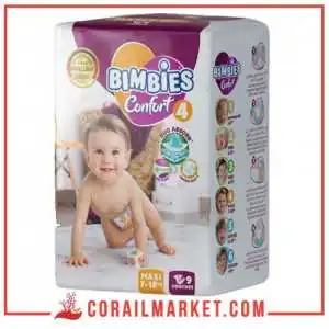 حفاظات الأطفال بيمبيز كونفور رقم 4(18-7كغ) 9 حفاظة