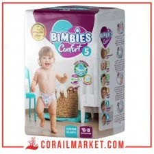Couches bébé Bimbies confort N 05 (12-25 kg) 8 couches